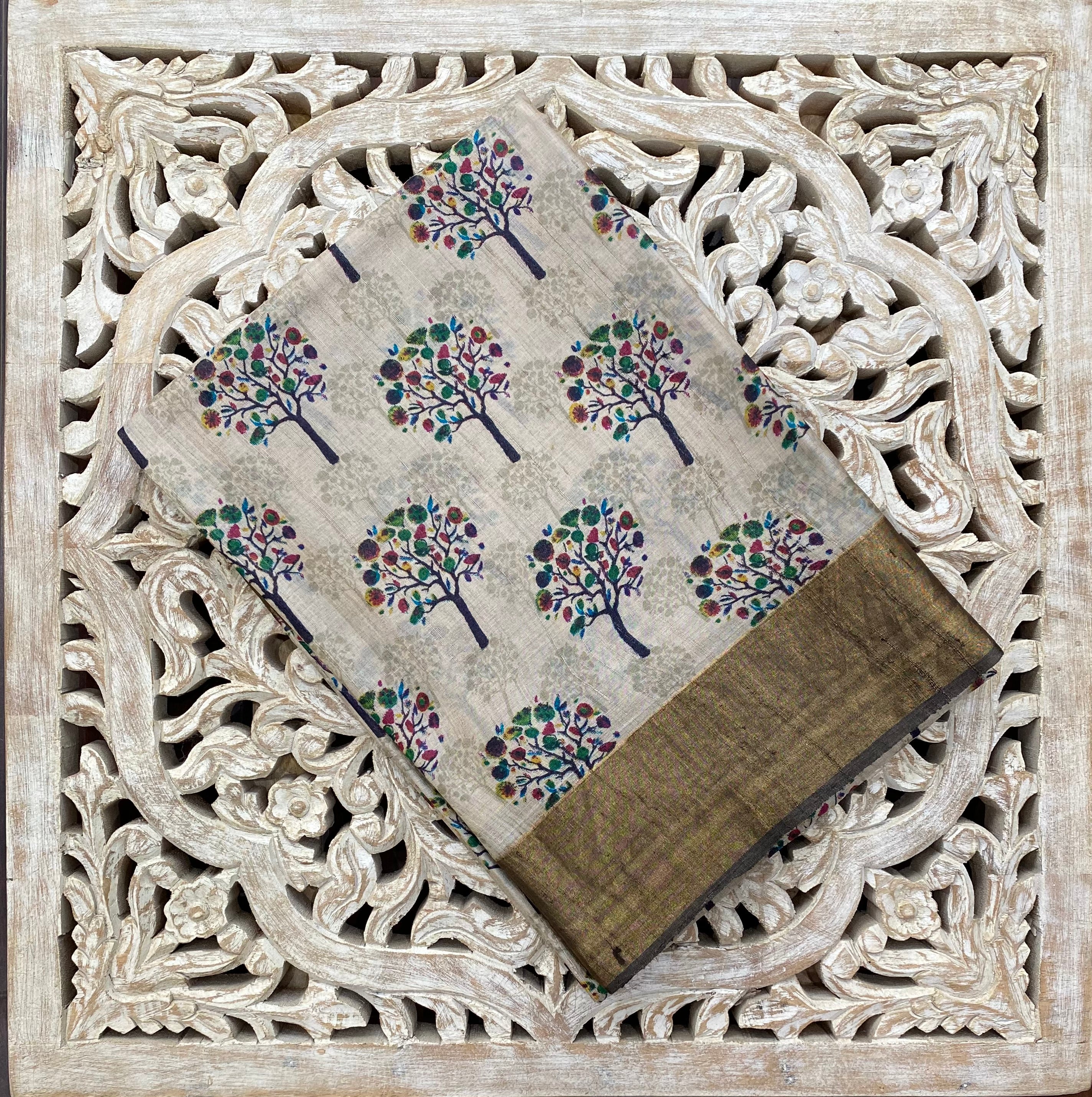 Tussar silk saree