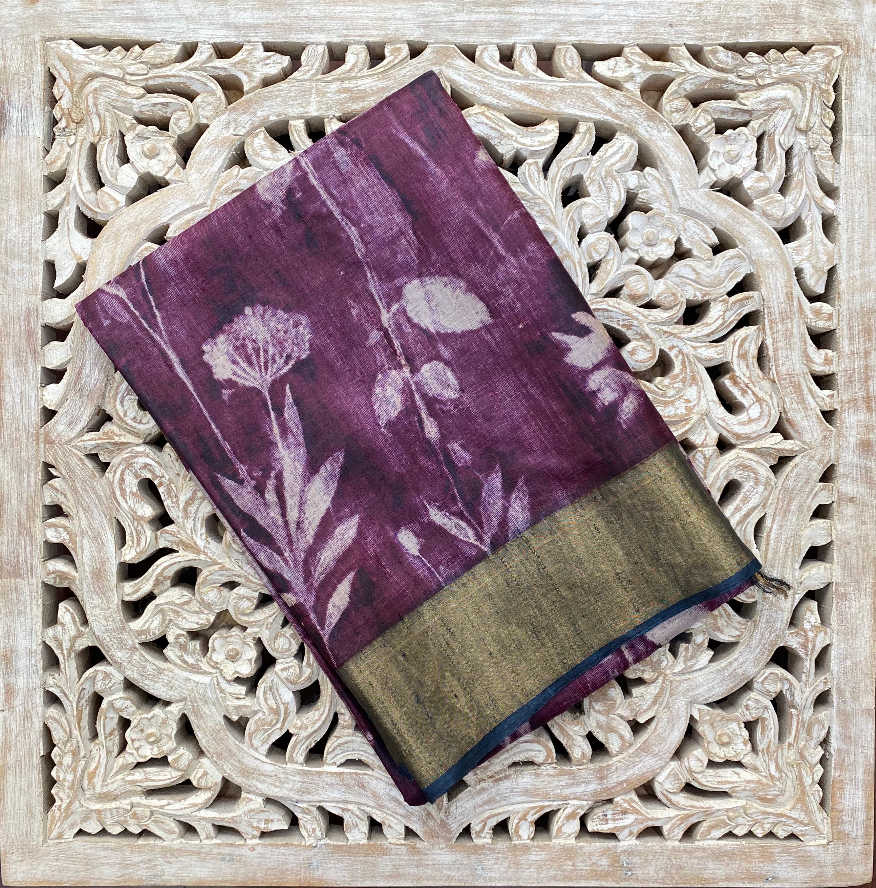 Tussar silk digital printed saree